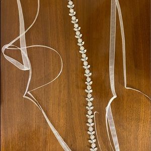 Bridal Belt - Crystal petal details